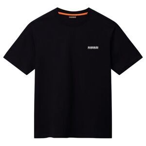 Napapijri Mens Box Logo Cotton T-Shirt / Black Beauty